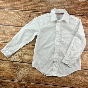 French Toast Dress Shirt Boy's 8 White Long Sleeve Expandable Collar